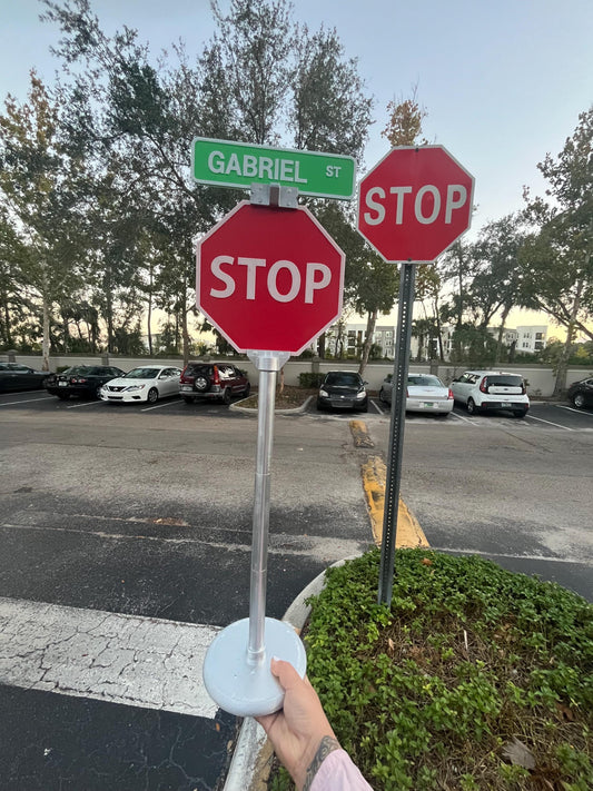 Customizable 3D Printed Stop Sign with Street Name