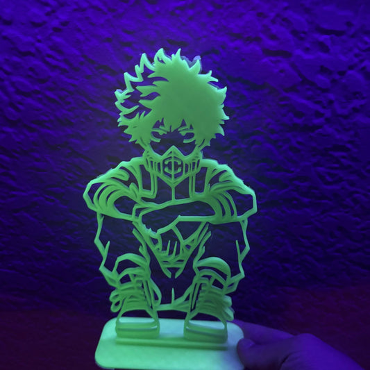 Deku-Inspired Glow-in-the-Dark Plaque – 7” Tall