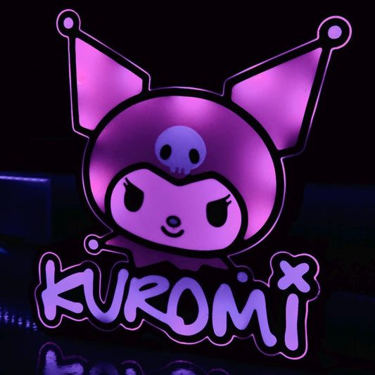 Kuromi LED Light Box with Remote Control - Cute Night Light Decor