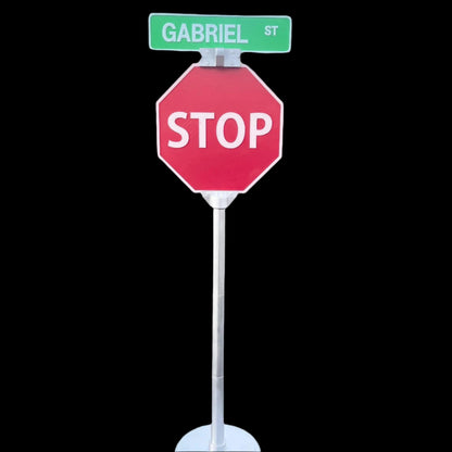 Customizable 3D Printed Stop Sign with Street Name