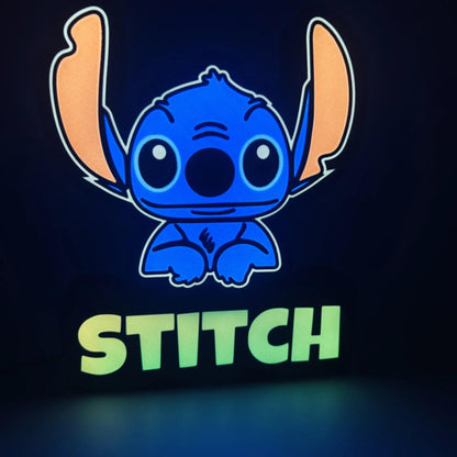 Stitch LED Light Box with Remote Control - Fun Disney Decor Stitch LED Nightlight