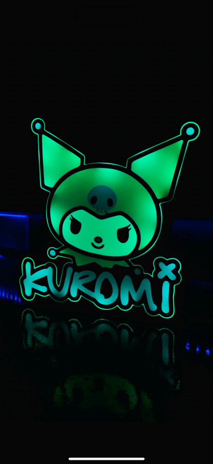 Kuromi LED Light Box with Remote Control - Cute Night Light Decor