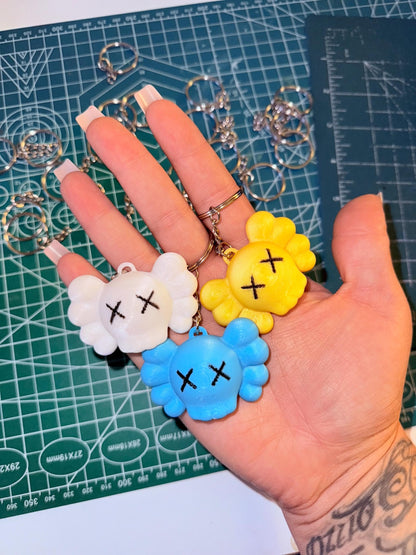 Custom KAWS Keychain – Variety of Colors | Streetwear-Inspired Accessory | Art Toy Key Ring