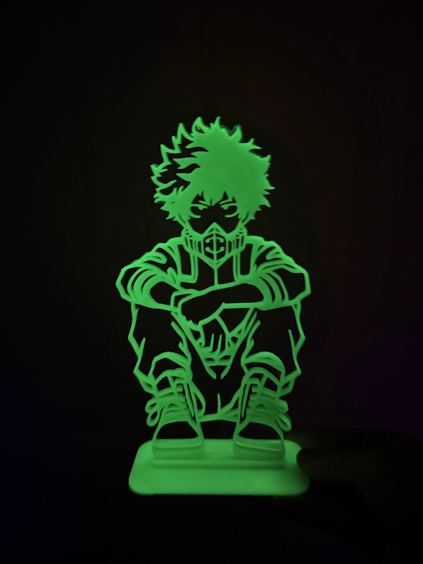 Deku-Inspired Glow-in-the-Dark Plaque – 7” Tall