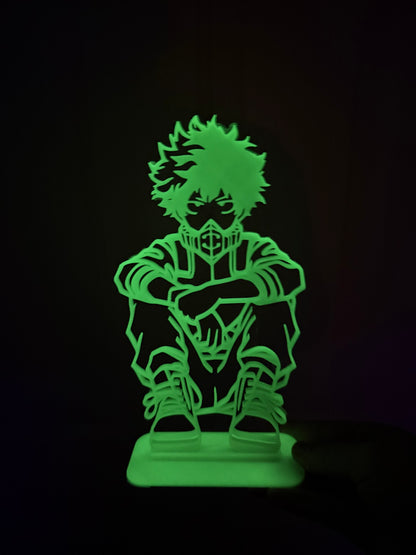 Deku-Inspired Glow-in-the-Dark Plaque – 7” Tall