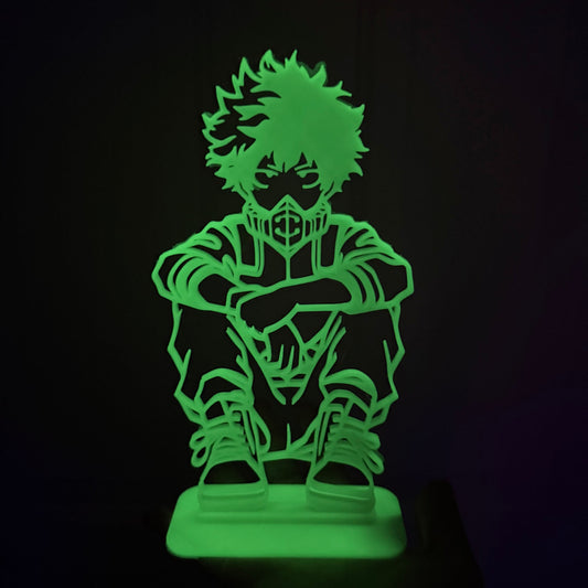 Deku-Inspired Glow-in-the-Dark Plaque – 7” Tall