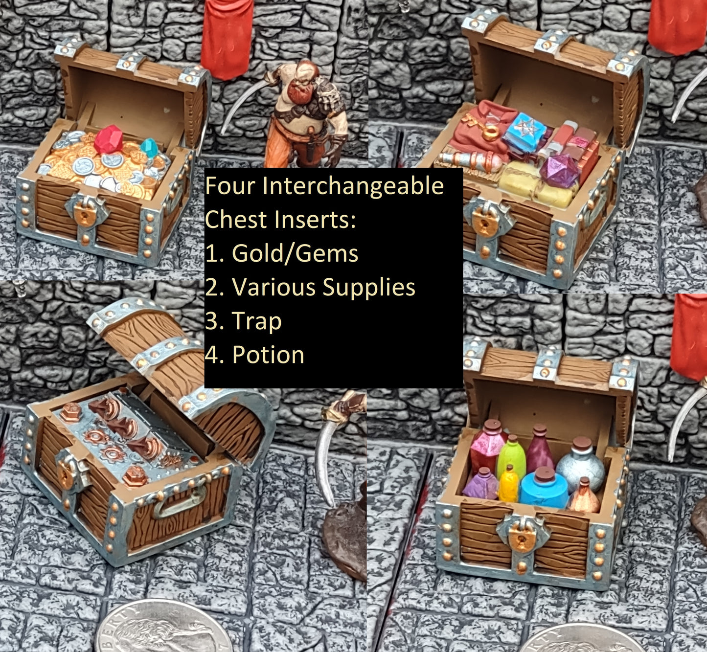 Working Chest, Treasure, and Mimic for DnD, TTRPGs