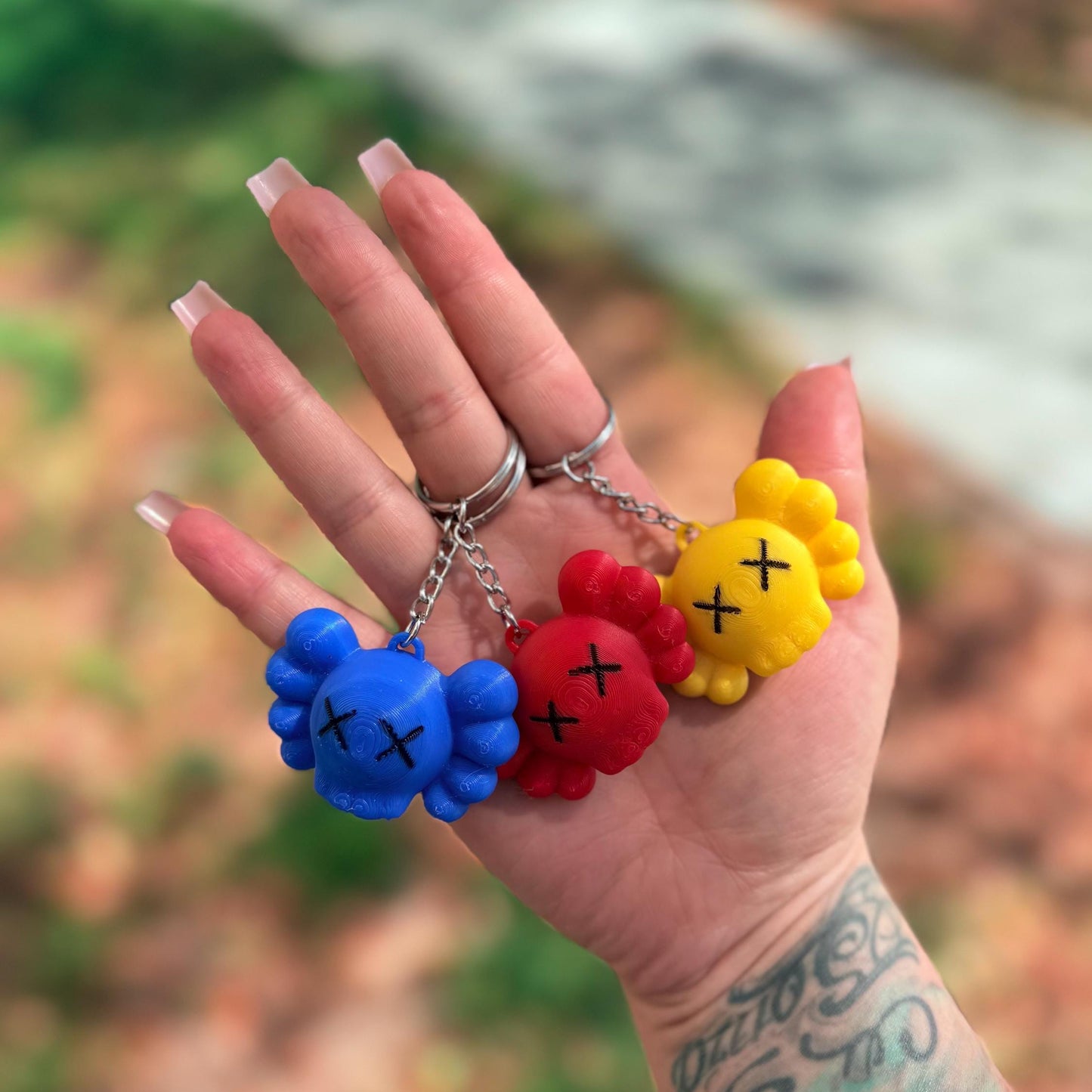Custom KAWS Keychain – Variety of Colors | Streetwear-Inspired Accessory | Art Toy Key Ring