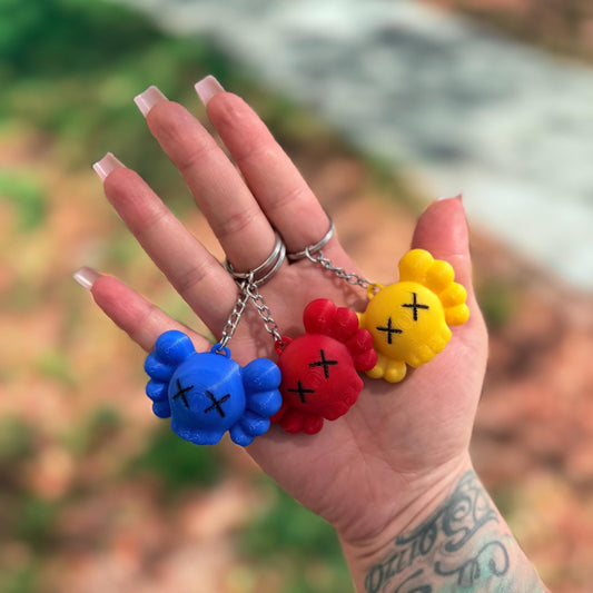 Custom KAWS Keychain – Variety of Colors | Streetwear-Inspired Accessory | Art Toy Key Ring