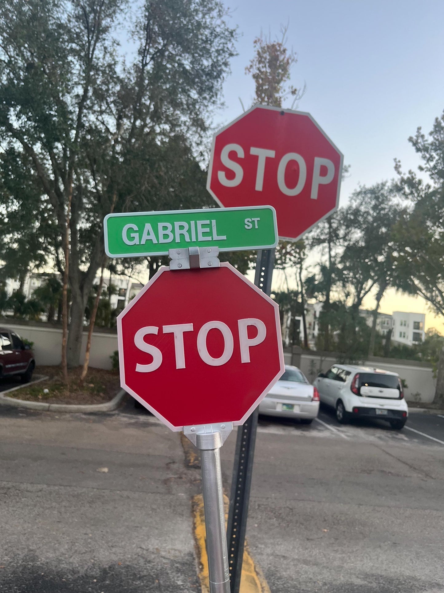 Customizable 3D Printed Stop Sign with Street Name