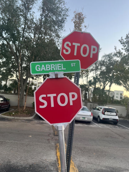 Customizable 3D Printed Stop Sign with Street Name